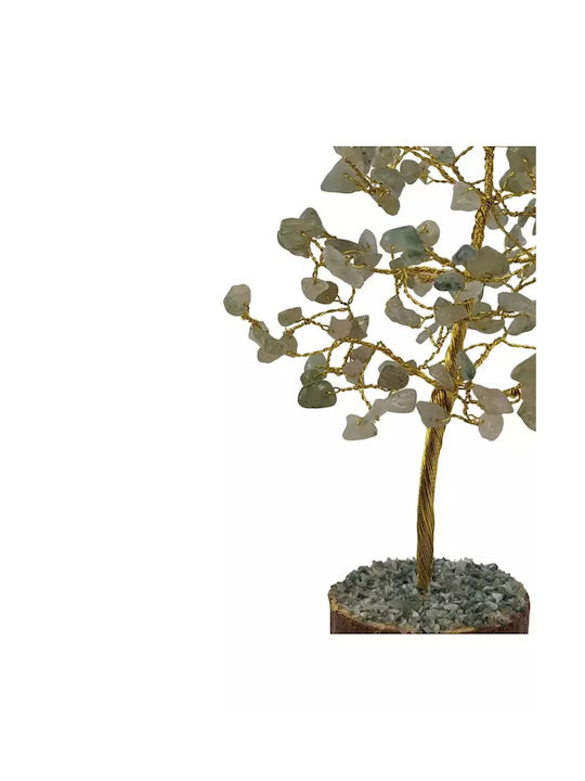 Baum mit grünen Aventurin-Edelsteinblättern 18cm
