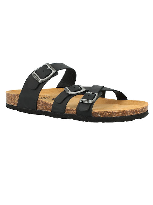 Plakton Women's Flat Sandals in Black Color