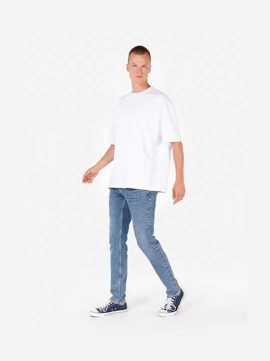 Pantalon De Blugi Pentru Bărbați Cu Fit Relaxed Straight Albastru Închis