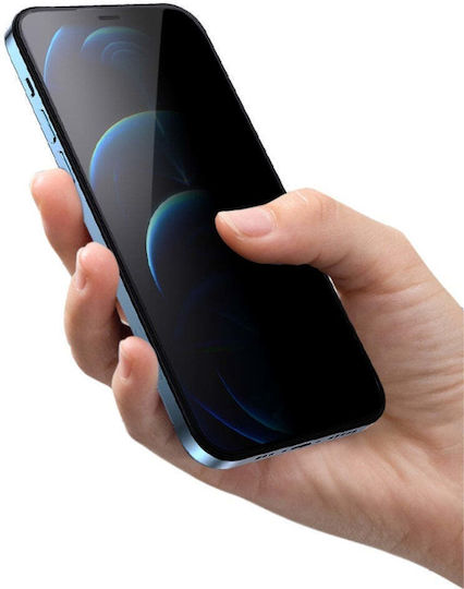 Vollkleber Privatsphäre Vollflächig gehärtetes Glas Schwarz (Galaxy A12)