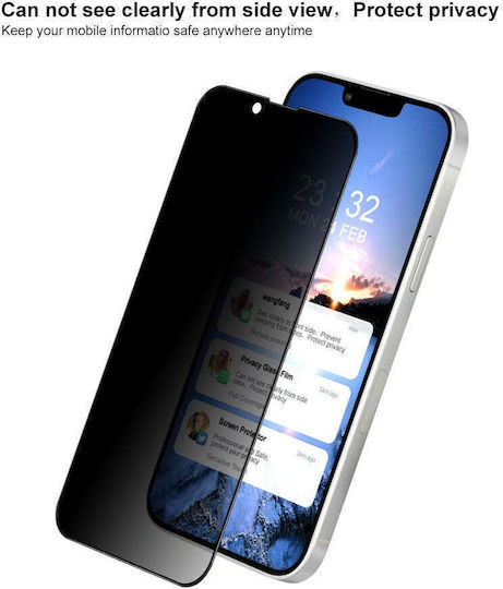 Vollkleber Privatsphäre Vollflächig gehärtetes Glas Schwarz (Galaxy A12)