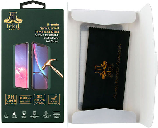Idol 1991 3D 0.3mm Adeziv complet Full Face Tempered Glass Negru (OnePlus 7 Pro)