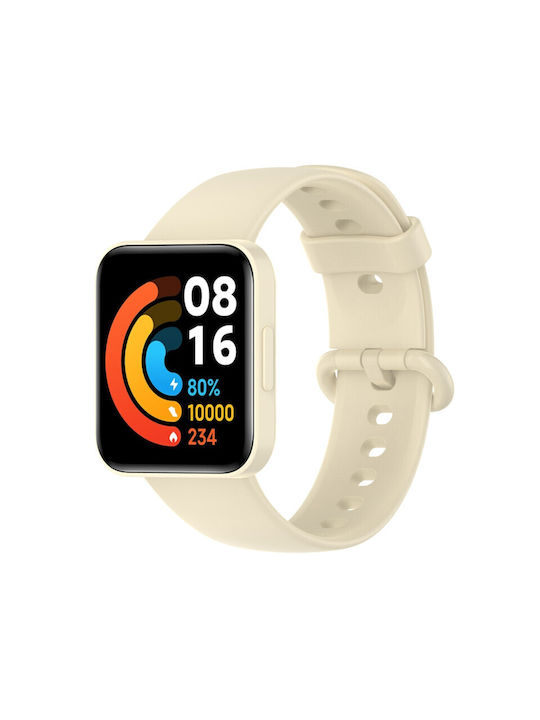 Silicone Protective Frame Λουράκι Ivory White (Redmi Watch 2 Lite)