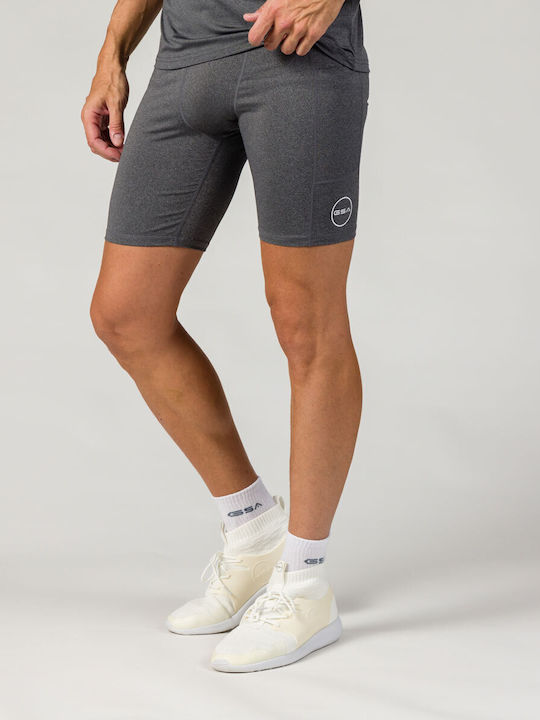 GSA Men's Sports Short Leggings Gray