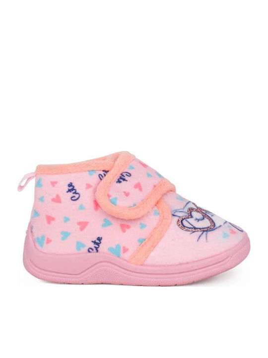 Παντόφλες Μποτάκια Ροζ Γατούλα Glitter