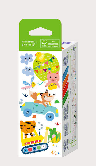 Drawing Kit Connect Dots 2 M Includes 4 Wax Colored Pencils Vehicles Haku Yoka