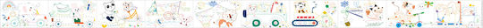 Drawing Kit Connect Dots 2 M Includes 4 Wax Colored Pencils Vehicles Haku Yoka