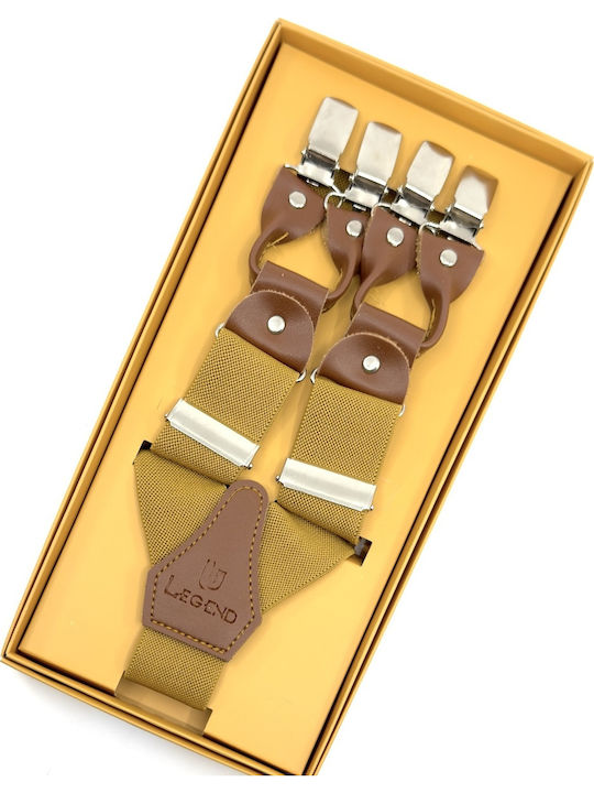 Legend Accessories Suspenders Monochrome Brown