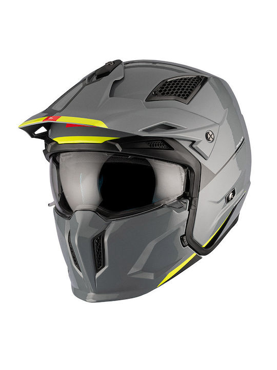 MT Streetfighter Sv S Nardo Grey Motorcycle Helmet Modular ECE 22.06 1350gr