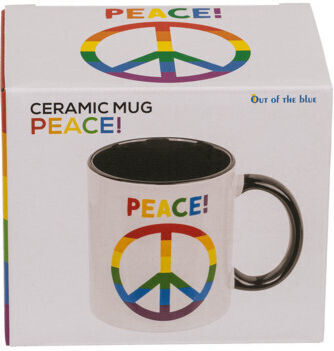 Out Blue Stoneware Mug Peace Out Blue Stoneware Mug Peace