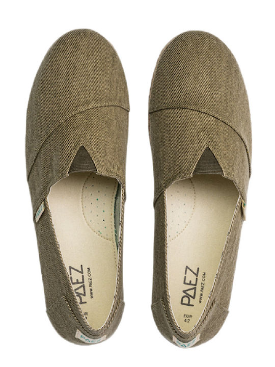 Stoff Herren Espadrilles in Grün Farbe