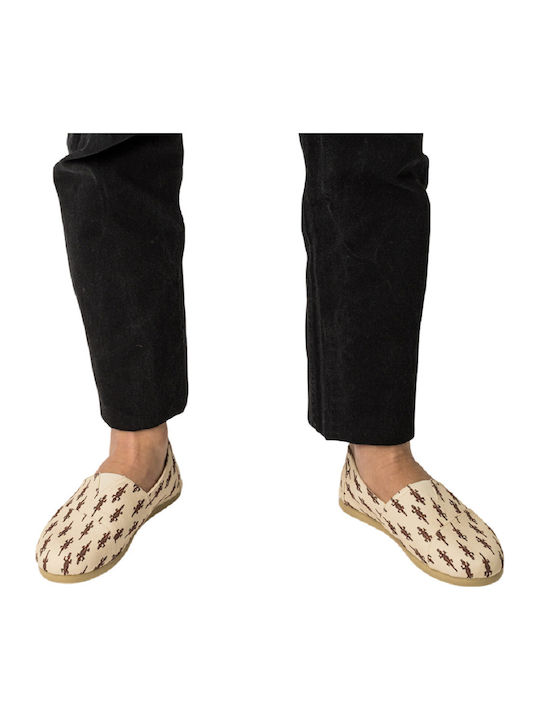 Fabric Men's Espadrilles in Beige Color