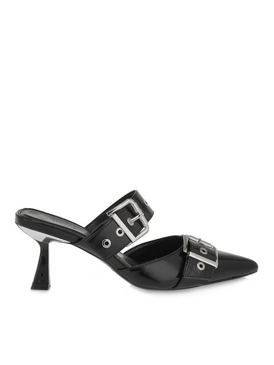 Kalista Thin Heel Mules Black