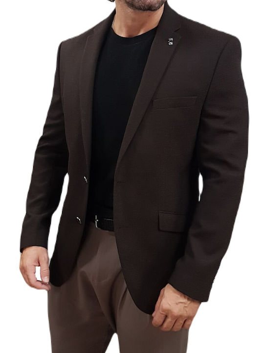 19V69 Men's Suit Jacket Brown