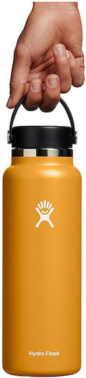 Hydro Flask Wide Flex Cap Μπουκάλι Θερμός Ανοξείδωτο 1.18lt Fossil