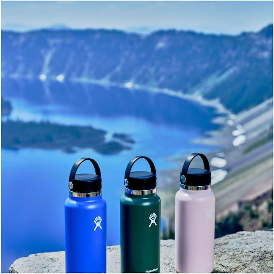 Hydro Flask Wide Flex Cap Μπουκάλι Θερμός Ανοξείδωτο 1.18lt Fossil