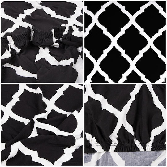 Elastic Cover for Chair Black 45x60cm 1pcs