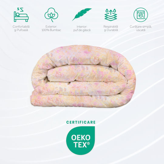 HappyNest Pilotă Dublu De Puf 200x220cm Roz