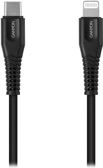 Canyon USB-C zu Lightning Kabel 18W Schwarz 1.2m (CNS-MFIC4B)