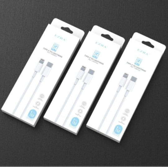 Ezra USB-C to Lightning Cable Λευκό 1m (81002AUD20WH)