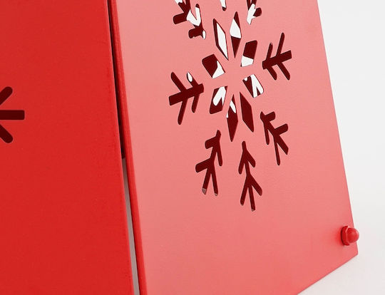 Christmas Tree Skirt Metal Red M41xP26xH50.5xD33cm.