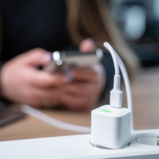 Green Cell USB-C към Lightning кабел 29W Бял 1м (KABGC07W)