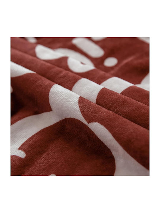 Fleece Decke Couch 130x180cm Rot
