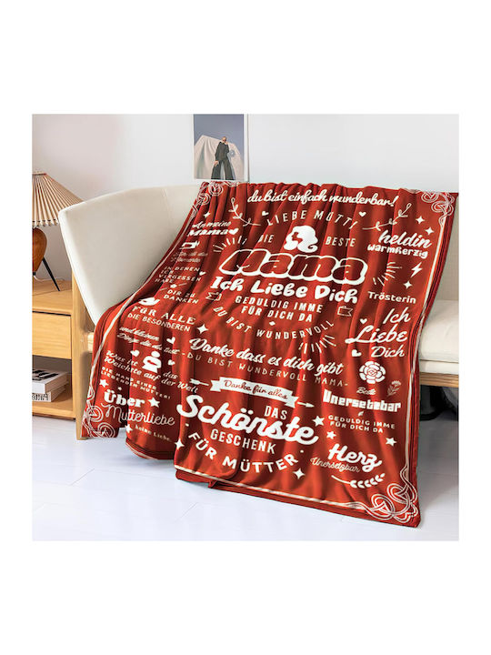 Fleece Decke Couch 130x180cm Rot