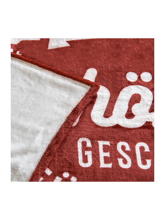 Fleece Decke Couch 130x180cm Rot