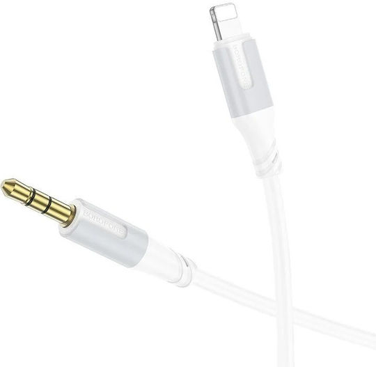 Borofone Adaptor Regular la Cablu Lightning Alb 1m (PR16-LIGHTNING-AUX-OEM)