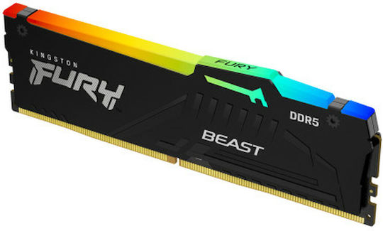 Kingston Fury Beast RGB 8GB DDR5 RAM with 6000 Speed for Desktop