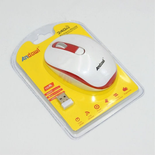 Andowl Q-179 Wireless Ergonomic Mouse Alb