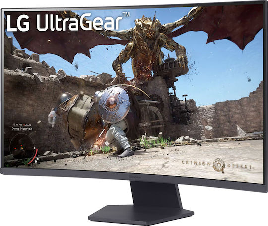 LG UltraGear 32GS60QC-B VA HDR Curved Gaming Monitor 31.5" QHD 2560x1440 180Hz με Χρόνο Απόκρισης 1ms GTG