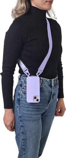 Silicone Case Strap Carryhang Sonique Xiaomi Poco F6 5G Lilac