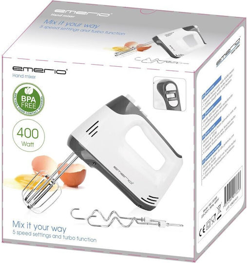 Emerio Миксер Ръчен 400W Бял