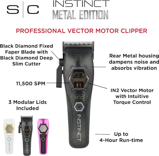 StyleCraft Instict Clipper Metal Edition Професионална Машинка за Подстригване SC611M