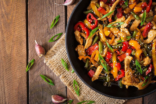 Cheffinger Wok With Lid made of Aluminum 32cm