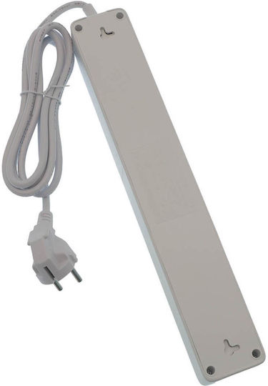 Jortan Bandă de alimentare Securitate 4 Prize cu 2 USB-A, 2 USB-C, Comutator și Cablu 2m