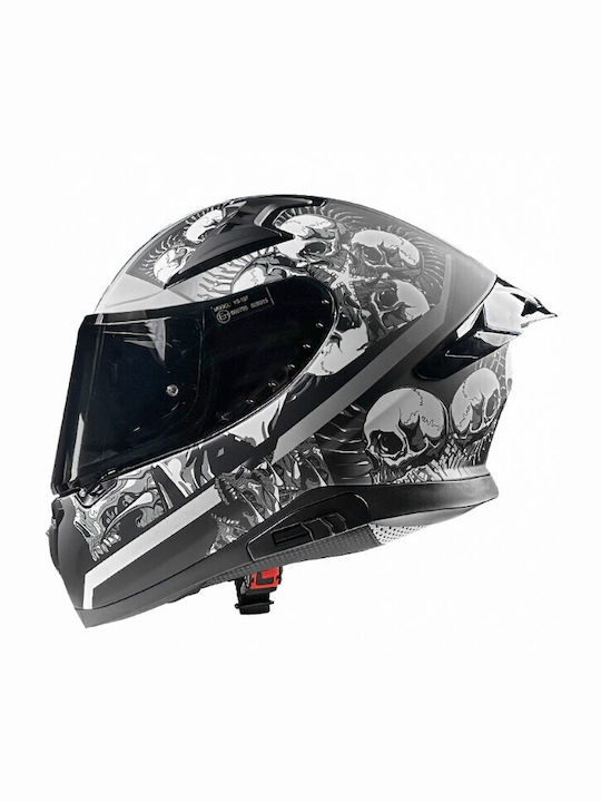 Pilot Snake SV Skull Matt Κράνος Μηχανής Full Face ECE 22.06 1500gr με Sunvisor