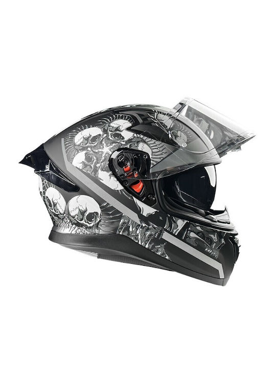 Pilot Snake SV Skull Matt Κράνος Μηχανής Full Face ECE 22.06 1500gr με Sunvisor