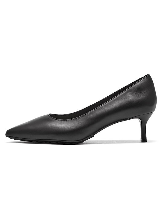 Clarks Leather Black Medium Heels Court