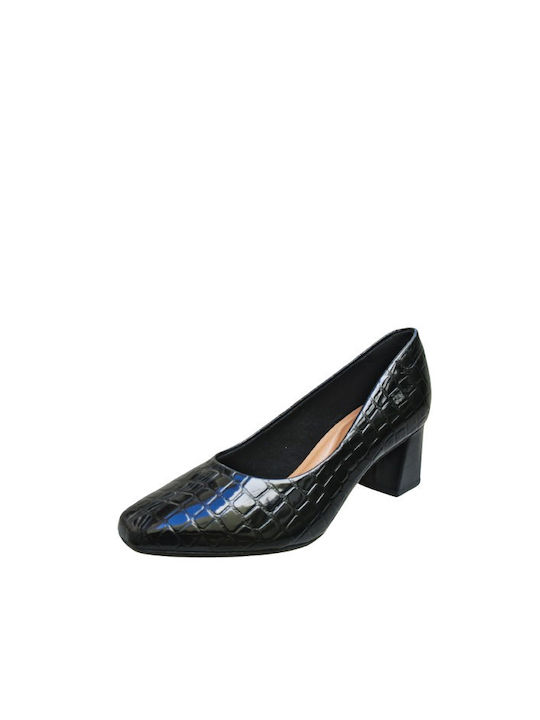 Beira Rio Anatomic Patent Leather Black Medium Heels