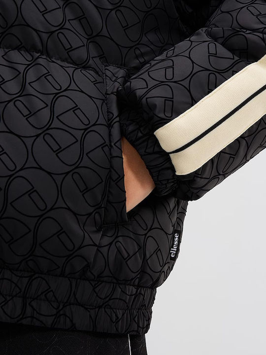 Women's Short Puffer Jacket for Winter Black