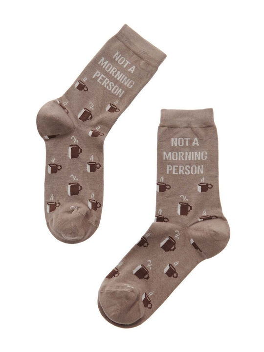 Walk Coffee Design Γυναικείες Κάλτσες Coffee