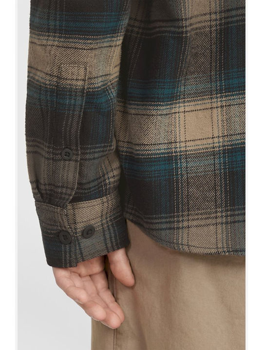 Langärmlig Flanell Hemd Geprüft Schwarz