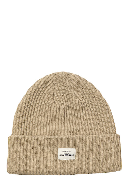 Jack & Jones Beanie Beanie Knitted in Beige color