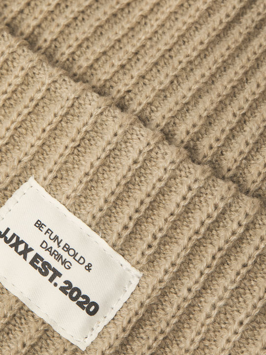 Beanie Beanie Knitted in Beige color