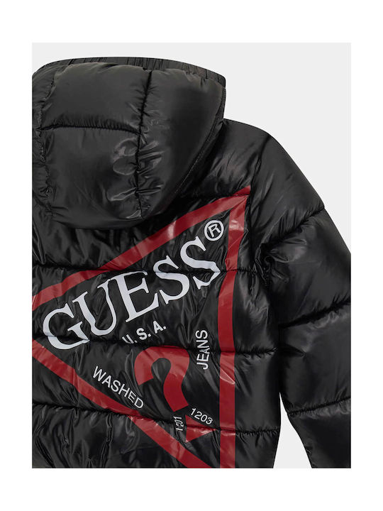 Guess Kids Casual Jacket with Hood Black