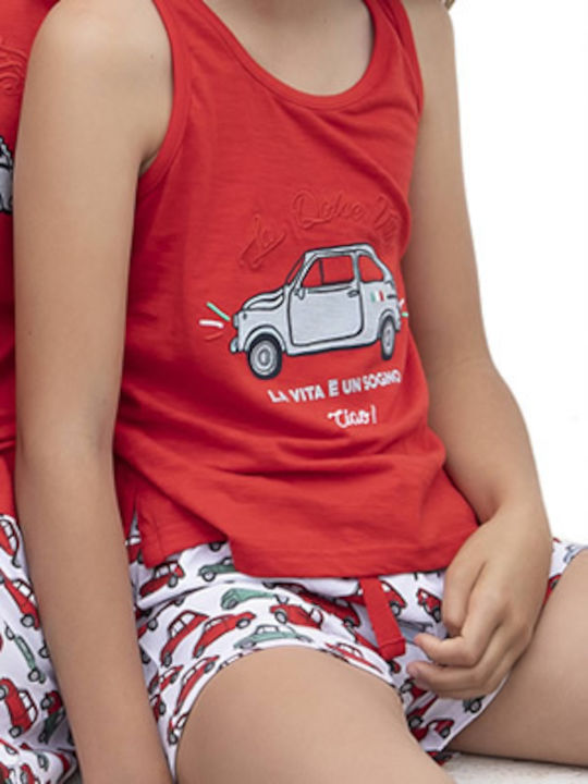 Admas Kinder Schlafanzug Sommerlich Rot Admas Kinder Schlafanzug Sommerlich Rot
