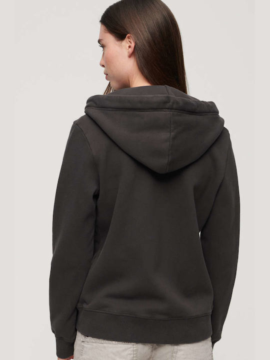 Superdry 'essential Logo Women's Hooded Cardigan Black